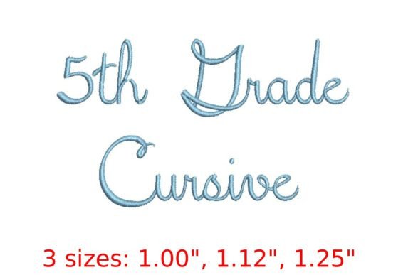 5th Grade Cursive Embroidery Font Review