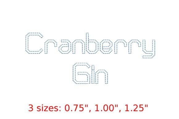 Cranberry Gin Bean Stitch Outline Font Review