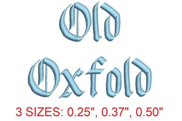 Old Oxford Embroidery Font Review