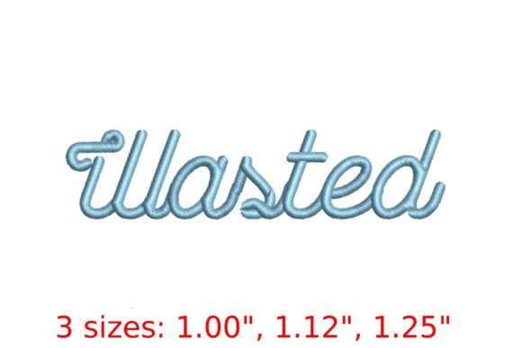 Wasted Font Review for Seasonal Embroidery